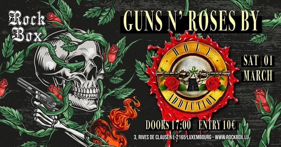 Концерт: Guns N' Roses в исполнении Holy Addiction в Rockbox Luxembourg