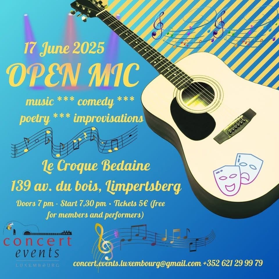 "Open Mic by Concert Events Luxembourg Association"