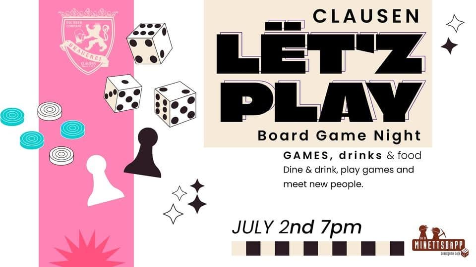 "⚂ LET'S PLAY! - The Clausen Board Game Night ⚄ Big Beer Company Luxembourg"