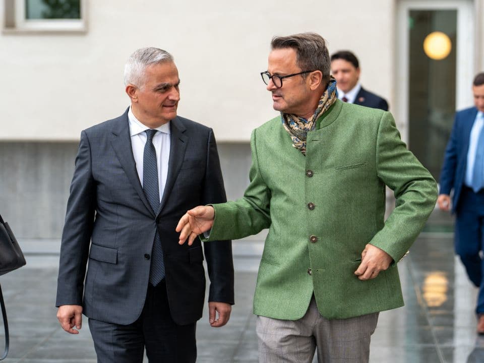 Mher Grigorian and Xavier Bettel