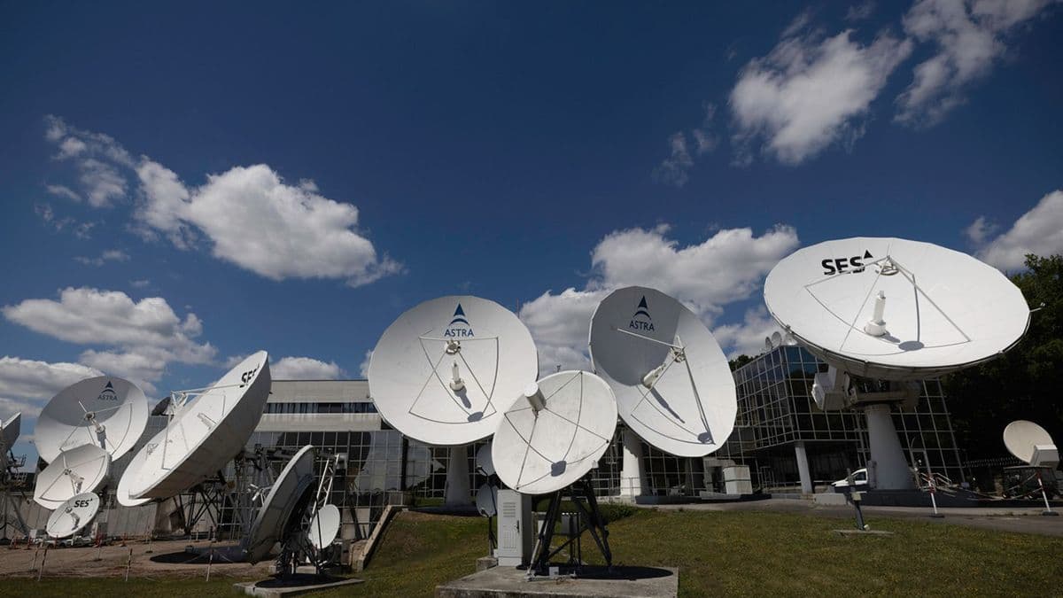 Satellite operator SES reports revenue for the first half of the year
