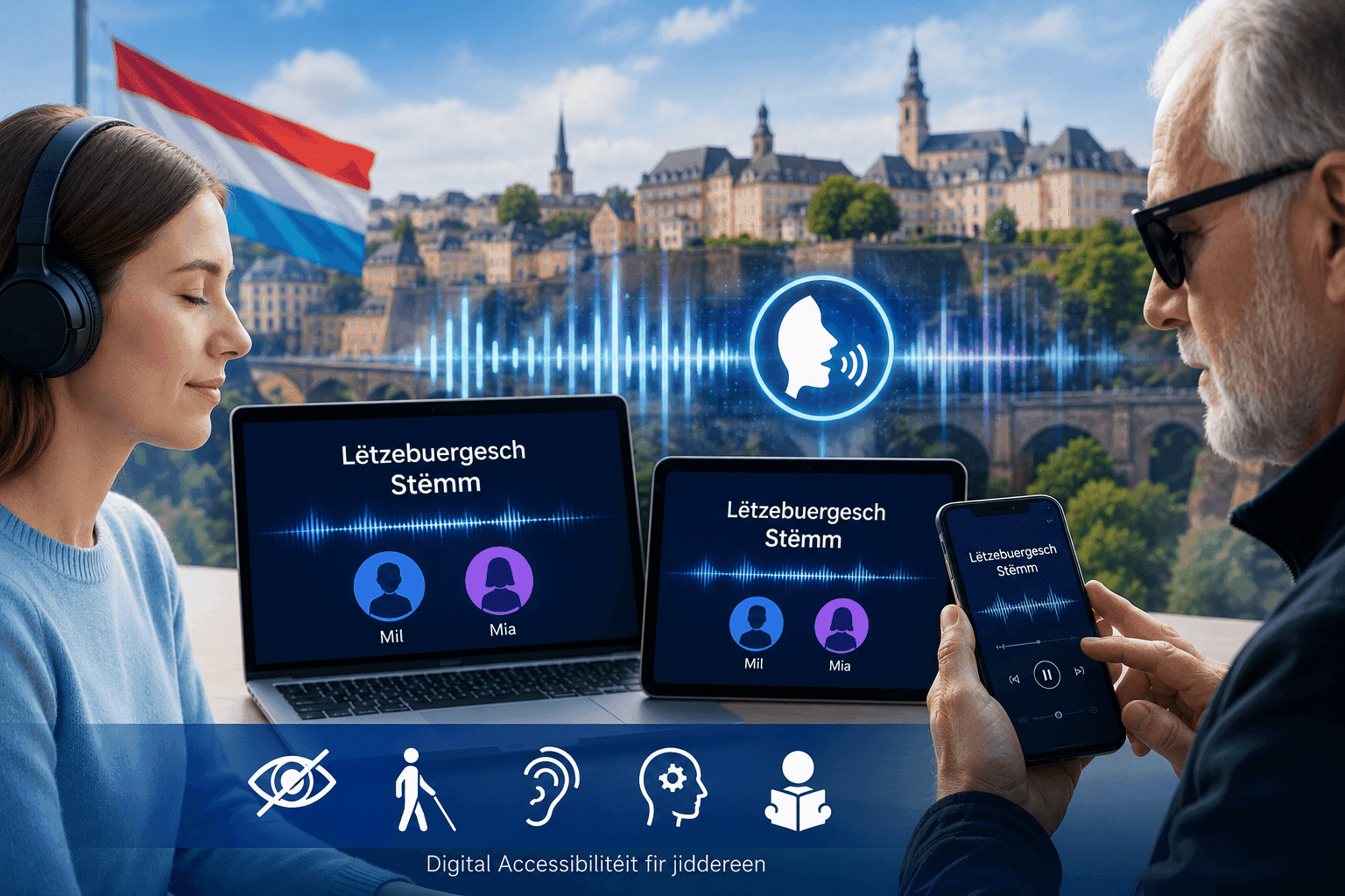 Now available in Luxembourgish: free voice services for smartphones and computers