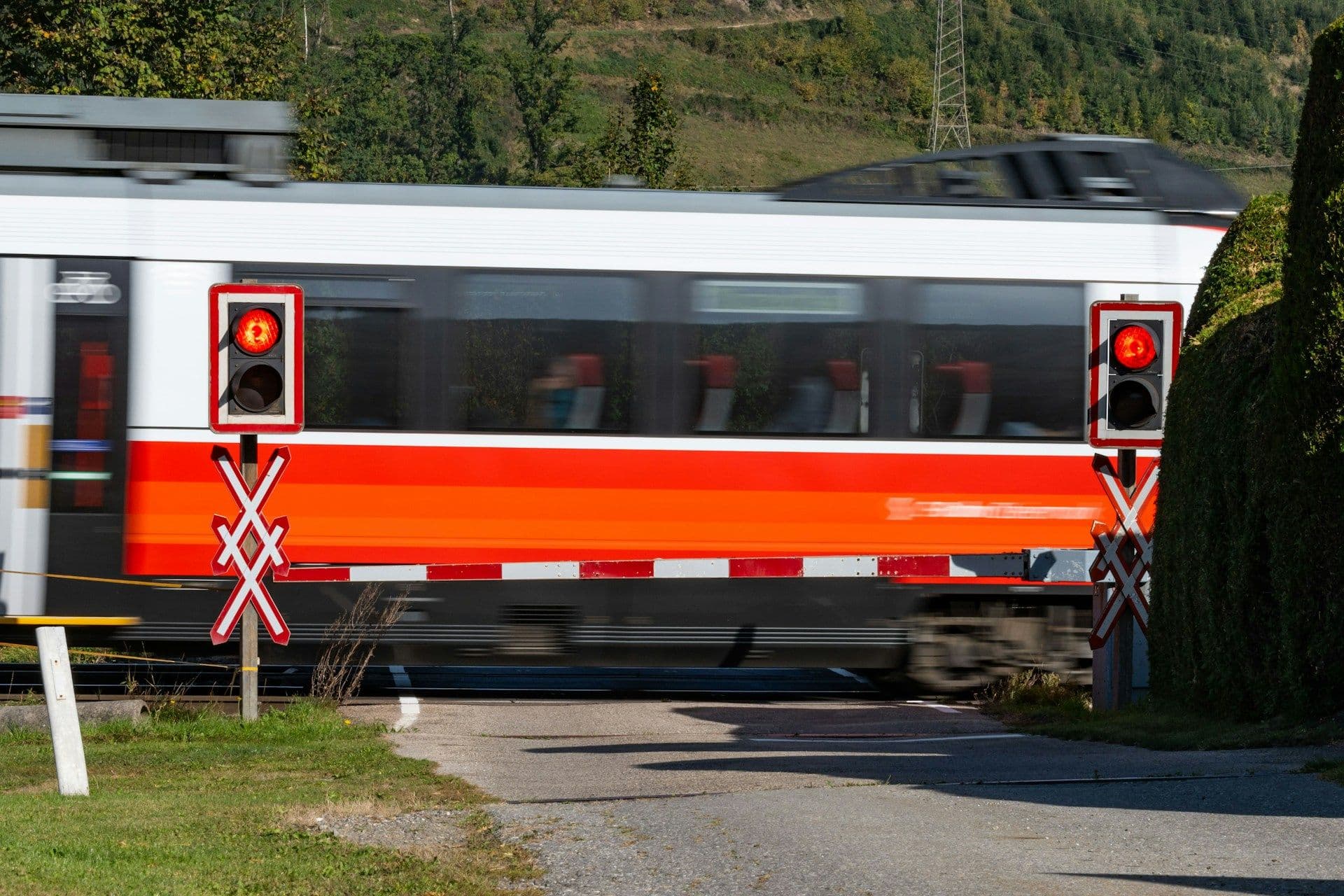 Railway crossing in Luxembourg