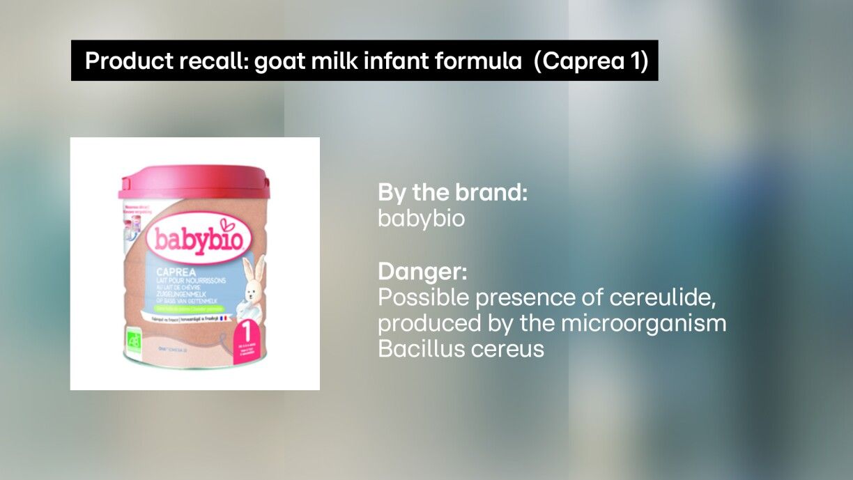 Babybio infant formula recalled in Luxembourg due to risk of toxic contamination