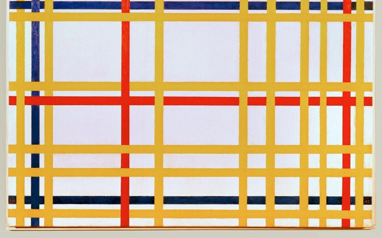 The Mondrian painting has been exhibited upside down since 1944