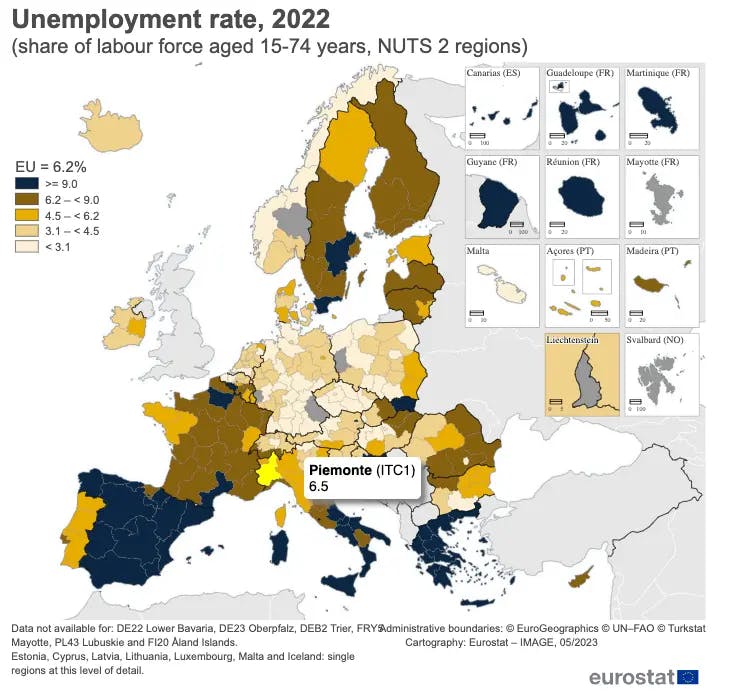 Безработица в Европе