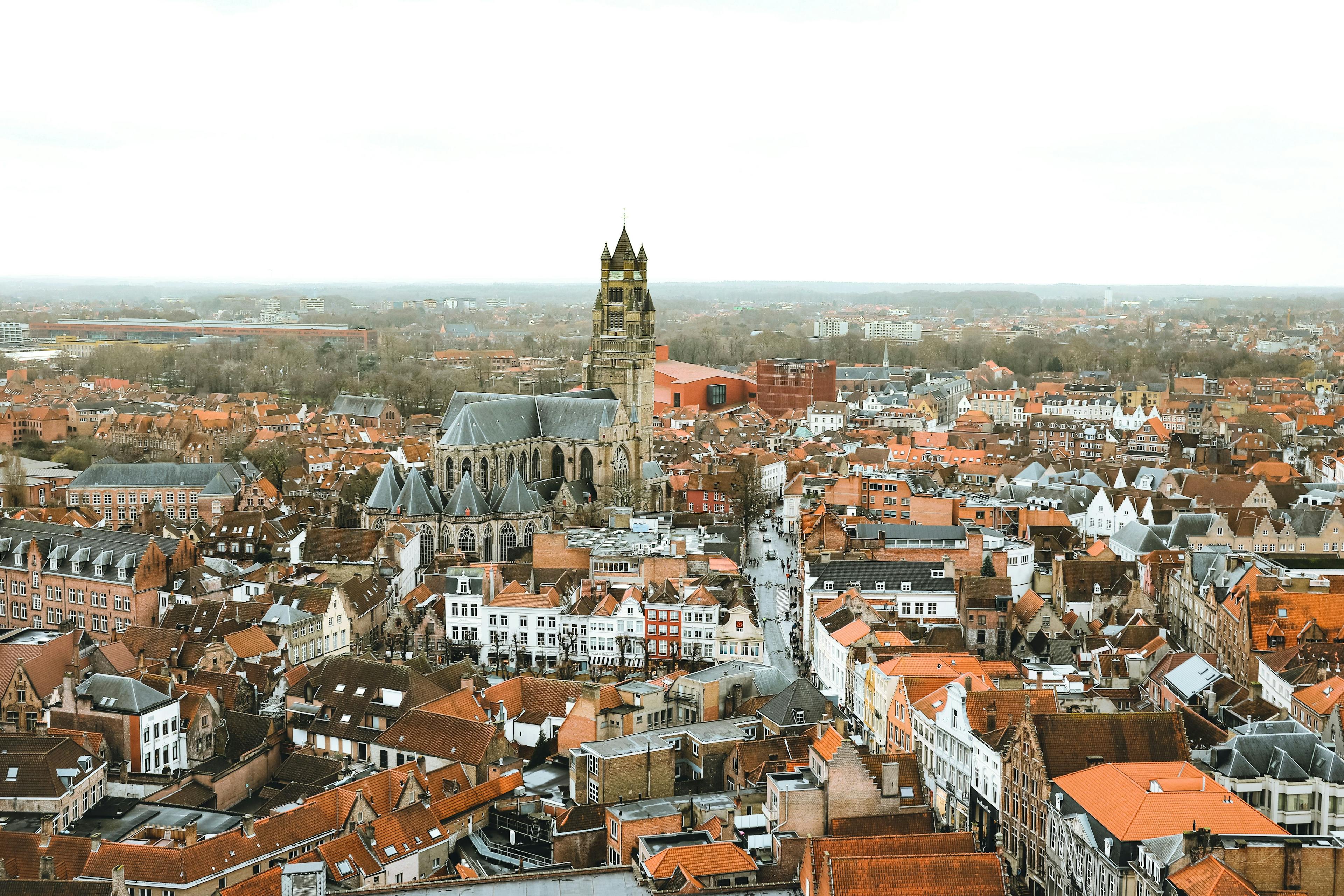 Bruges, Belgium, panorama of the city