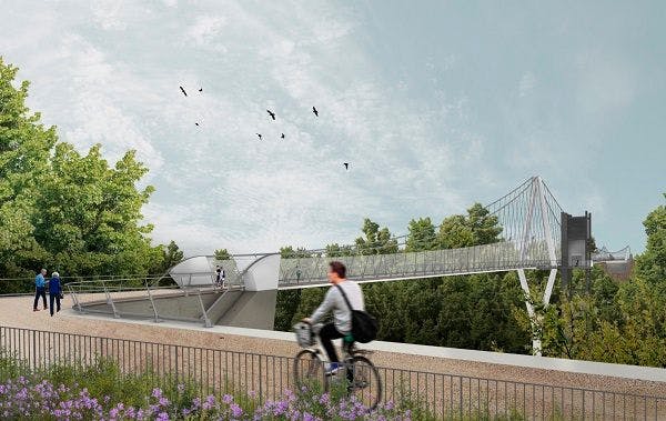 К 2025 году между Центом и Кирхбергом появится велосипедный и пешеходный мост