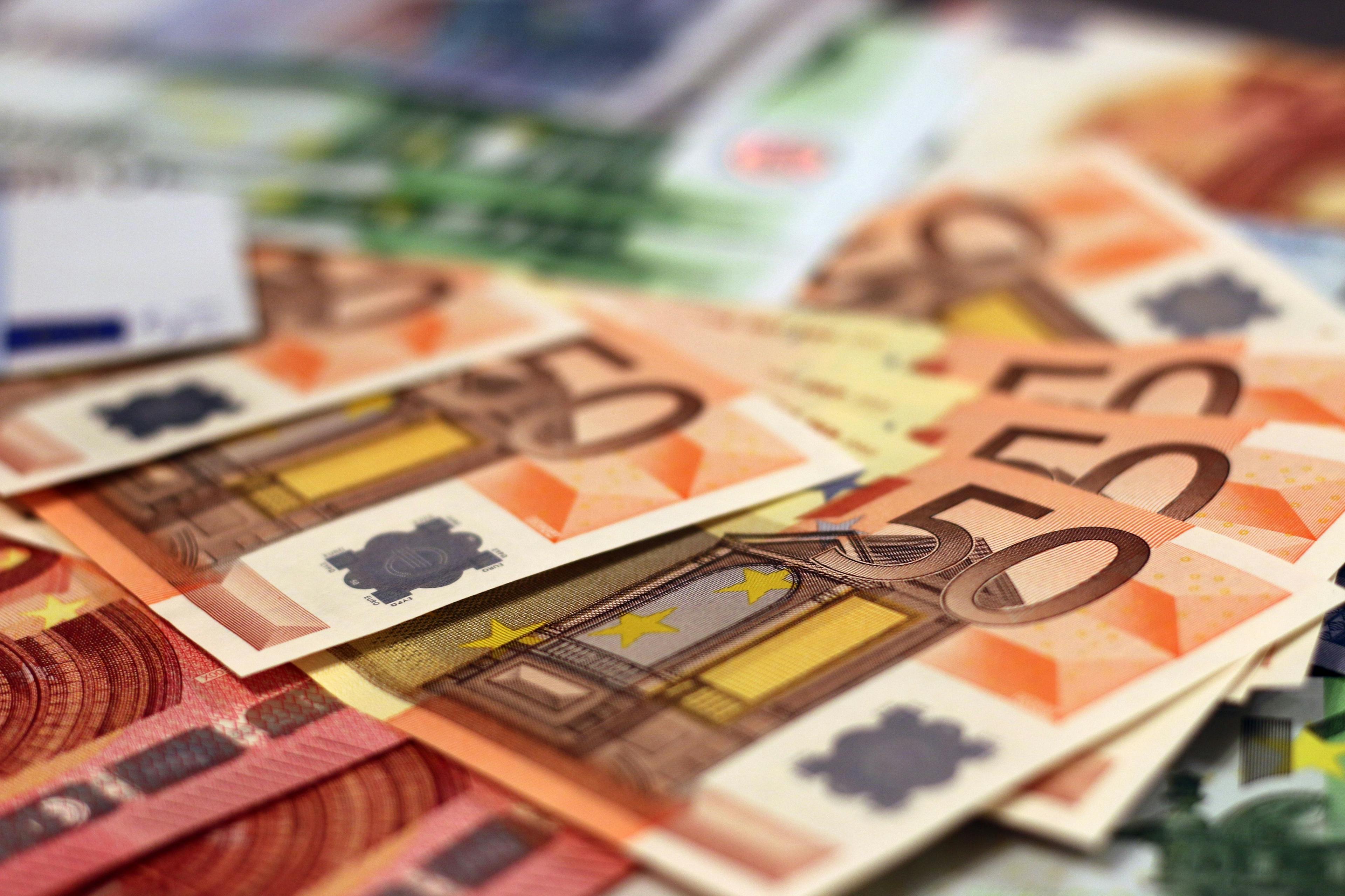 Euros, money, bills