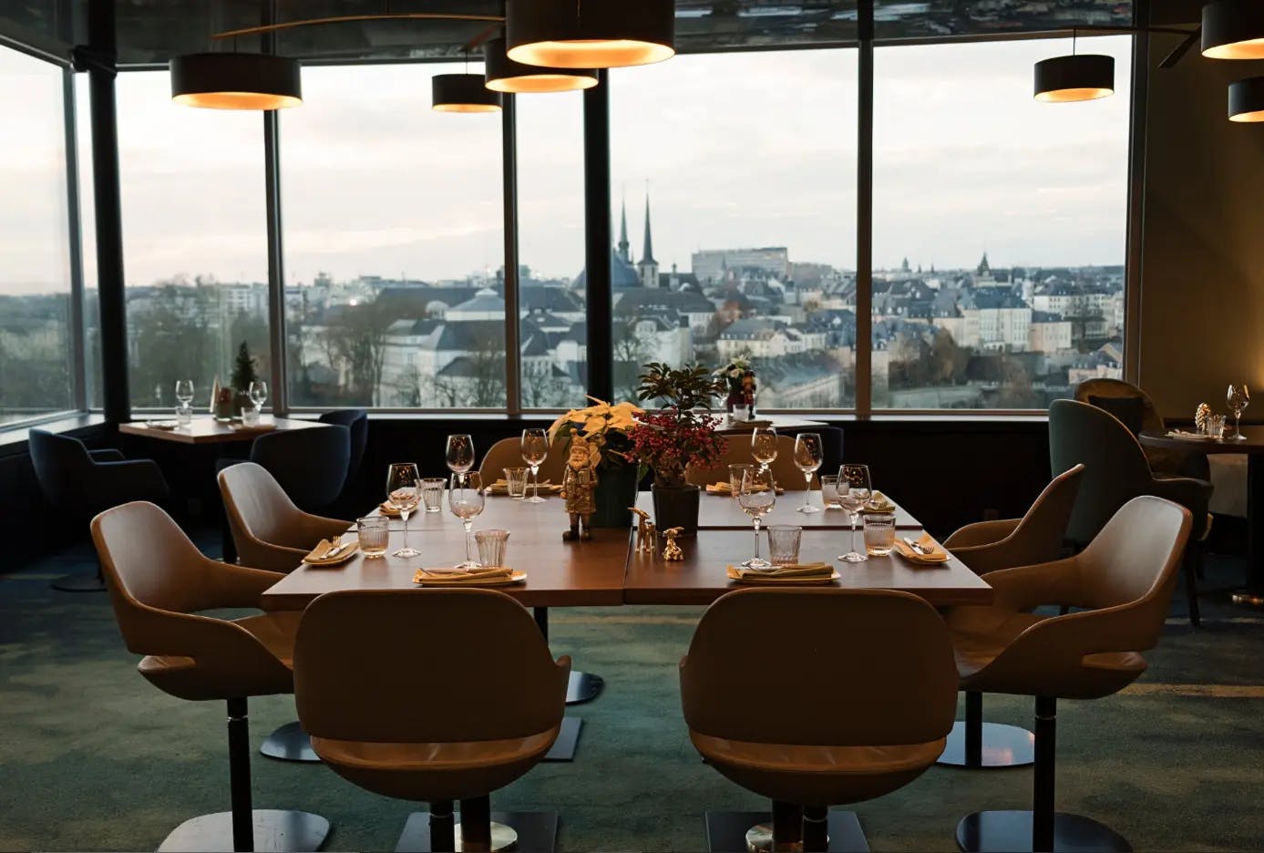 Restaurant with a view on Luxembourg