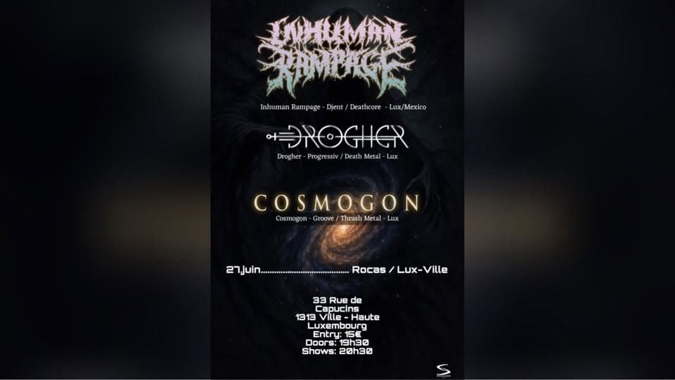 Inhuman Rampage - Drogher - Cosmogon - шоу Rocas 27 июня
