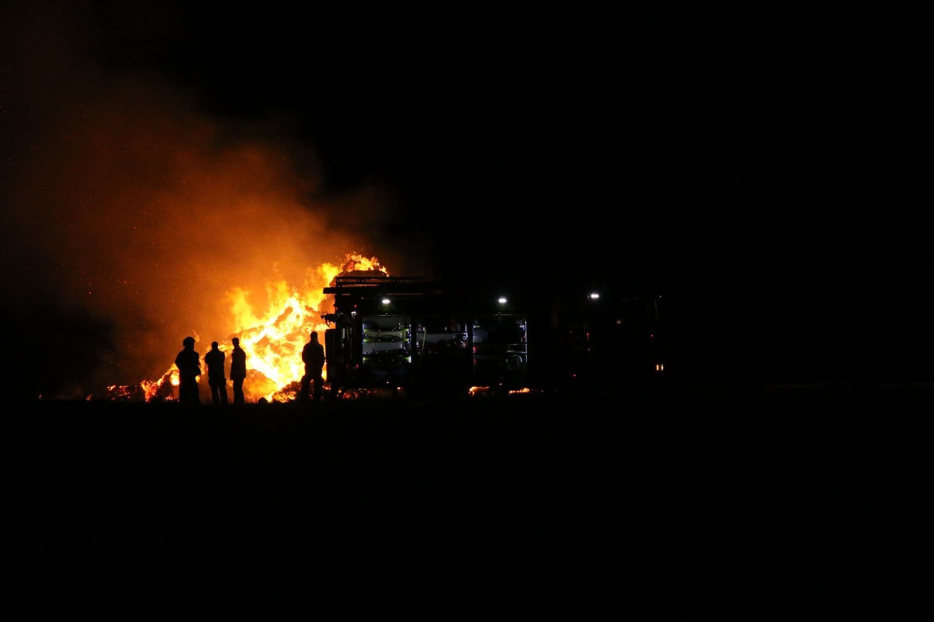 A great fire near Christnach and Larochette