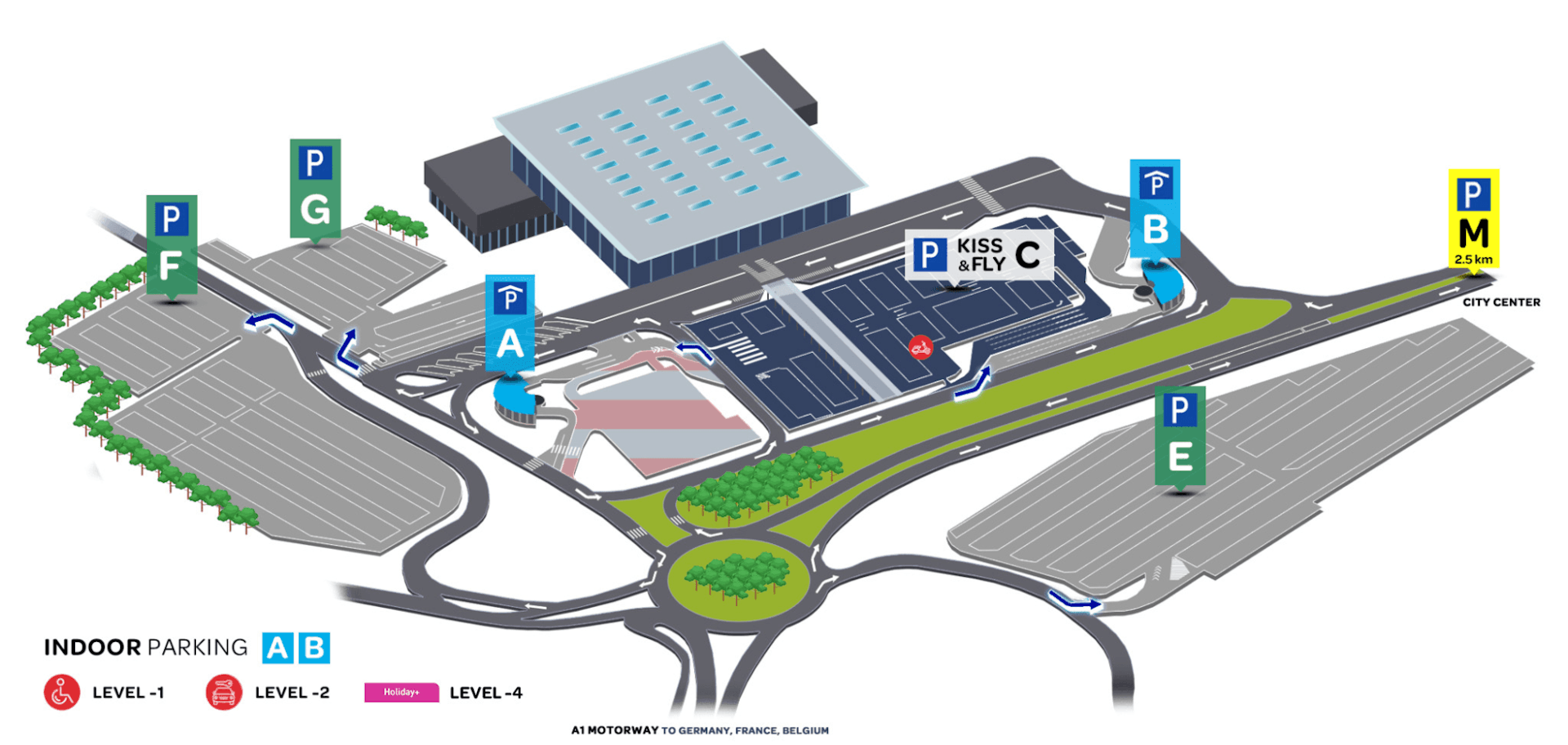 Photo from the official site of Luxembourg Airport Parking